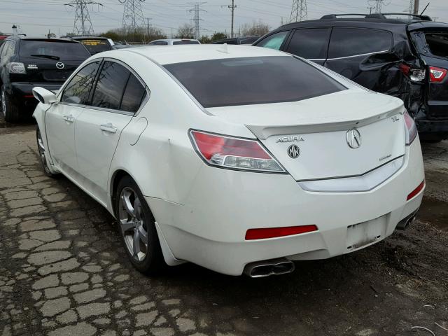 19UUA96599A003395 - 2009 ACURA TL WHITE photo 3