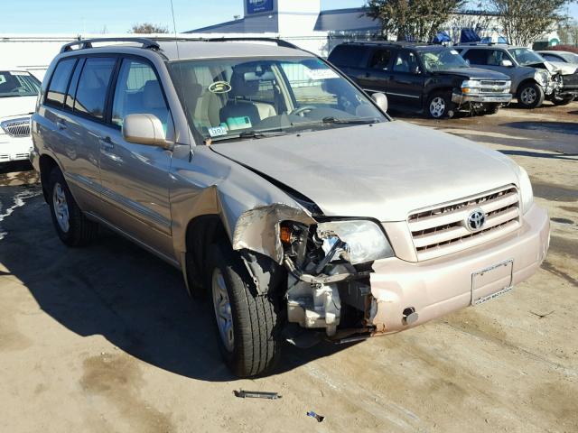 JTEHD21A240031245 - 2004 TOYOTA HIGHLANDER GOLD photo 1