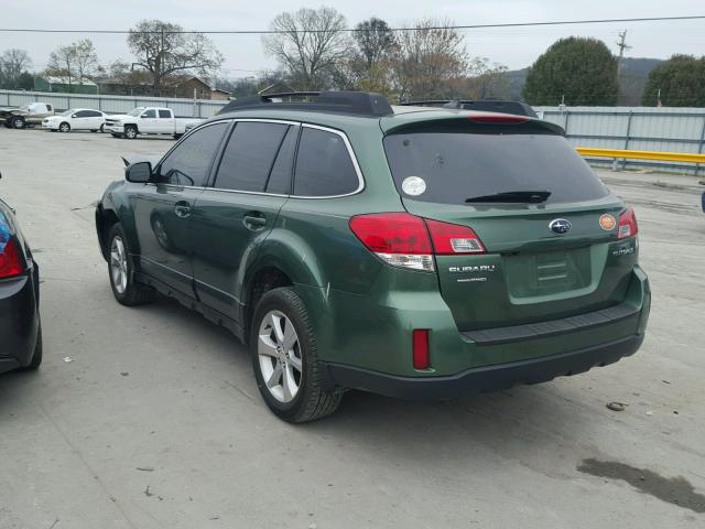 4S4BRCLC6E3219598 - 2014 SUBARU OUTBACK 2. GREEN photo 3