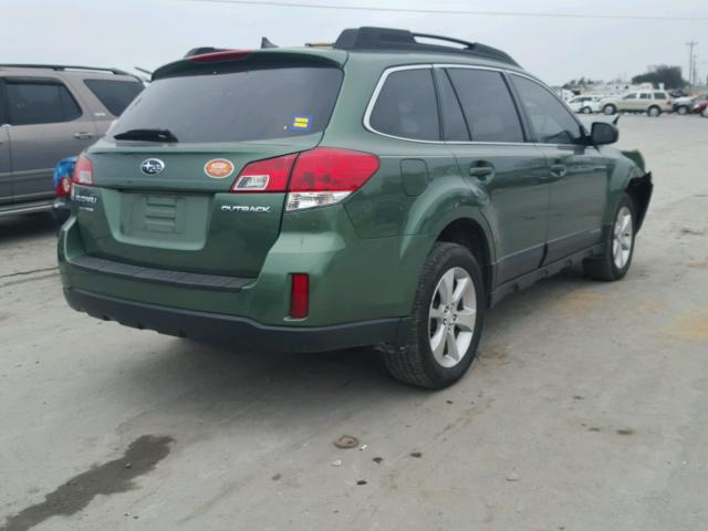 4S4BRCLC6E3219598 - 2014 SUBARU OUTBACK 2. GREEN photo 4