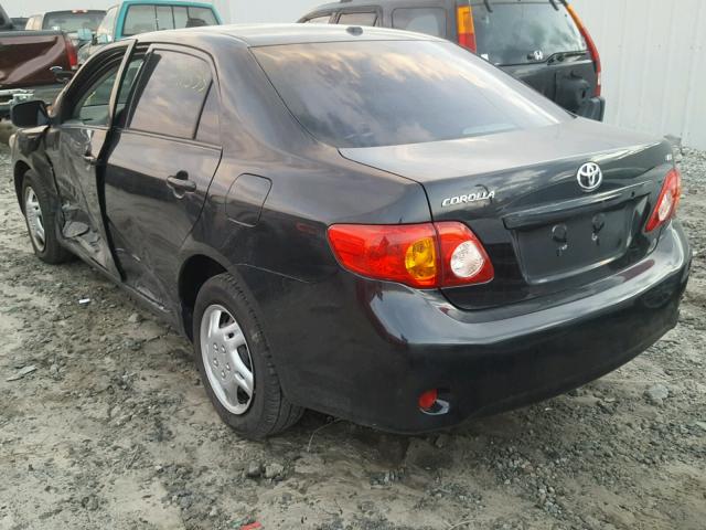 2T1BU4EE8AC433288 - 2010 TOYOTA COROLLA BA BLACK photo 3