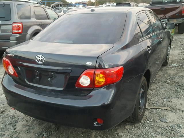 2T1BU4EE8AC433288 - 2010 TOYOTA COROLLA BA BLACK photo 4