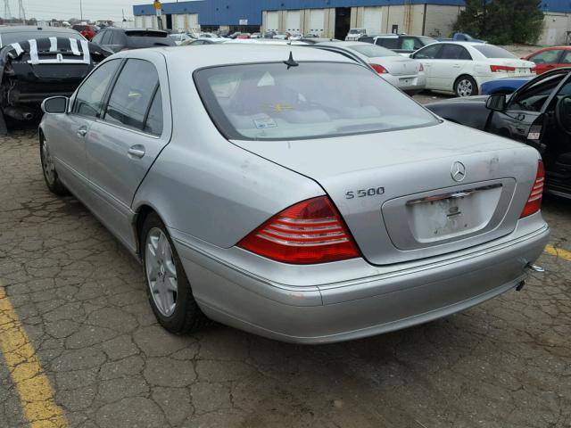 WDBNG75J43A316638 - 2003 MERCEDES-BENZ S 500 SILVER photo 3