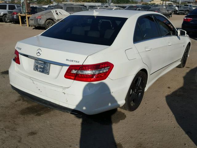 WDDHF2EB5CA518780 - 2012 MERCEDES-BENZ E WHITE photo 4