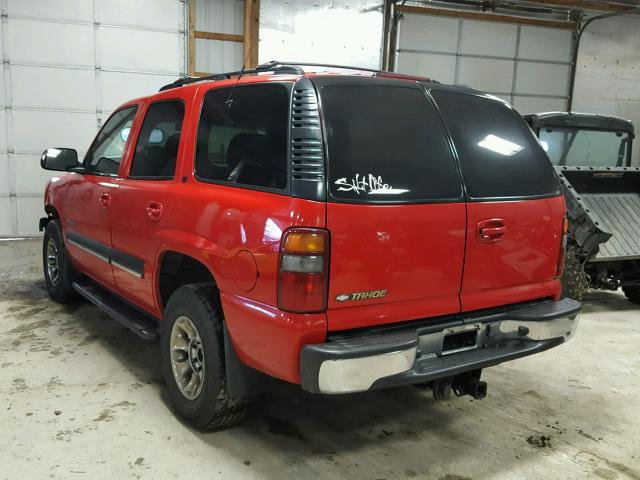 1GNEK13T41J178640 - 2001 CHEVROLET TAHOE K150 RED photo 3