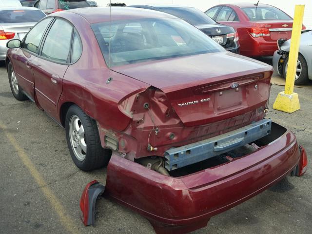 1FAFP55U24A173071 - 2004 FORD TAURUS SES RED photo 3