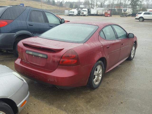 2G2WP552161184539 - 2006 PONTIAC GRAND PRIX BURGUNDY photo 4