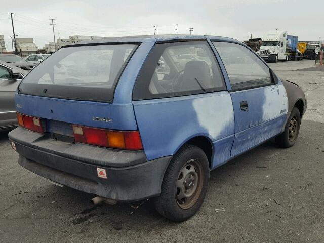 JG1MS2164KK733632 - 1989 GEO METRO BLUE photo 4