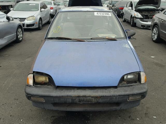 JG1MS2164KK733632 - 1989 GEO METRO BLUE photo 9