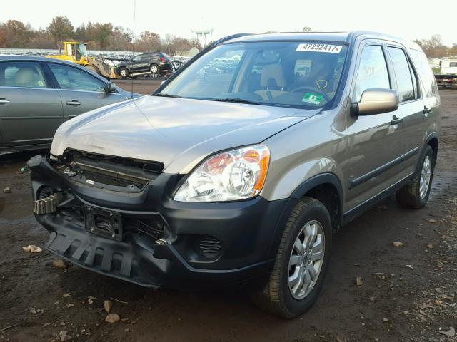 JHLRD78866C000013 - 2006 HONDA CR-V EX TAN photo 2