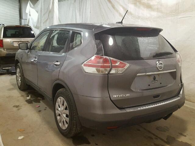 KNMAT2MV0FP591072 - 2015 NISSAN ROGUE S GRAY photo 3