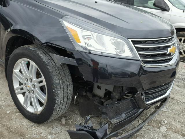 1GNKRGKDXDJ128941 - 2013 CHEVROLET TRAVERSE L BLACK photo 9