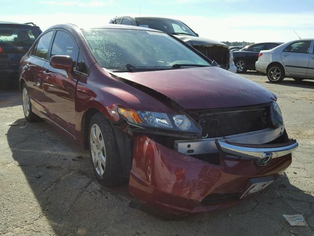 1HGFA165X6L023861 - 2006 HONDA CIVIC LX RED photo 1