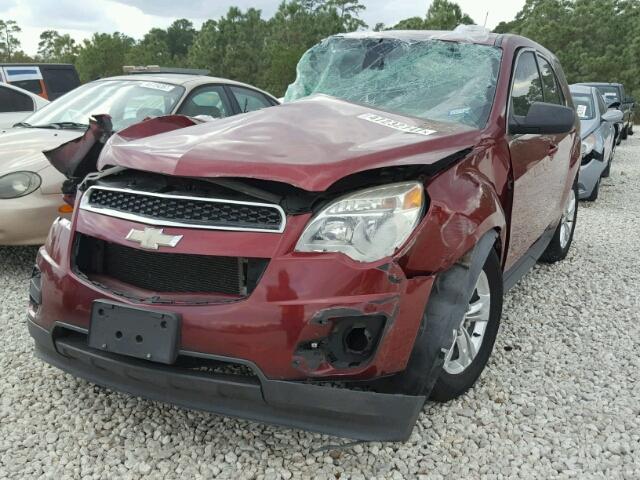 2CNALBEW6A6382219 - 2010 CHEVROLET EQUINOX LS BURGUNDY photo 2