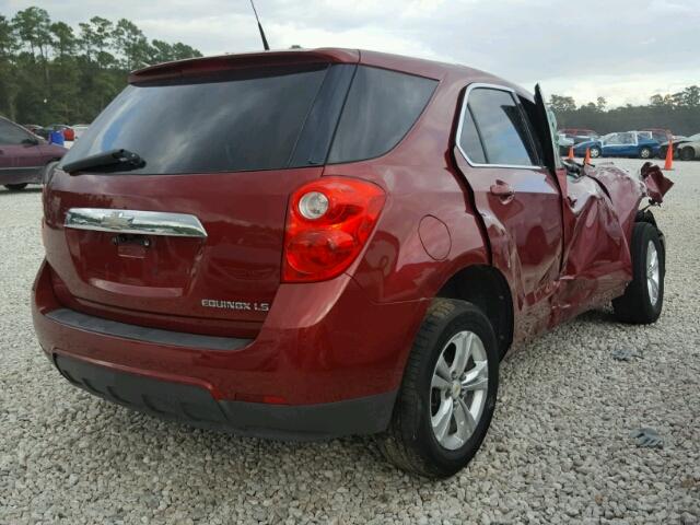 2CNALBEW6A6382219 - 2010 CHEVROLET EQUINOX LS BURGUNDY photo 4