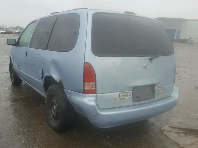 4N2ZN1113WD808380 - 1998 NISSAN QUEST XE BLUE photo 3