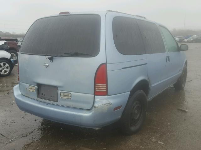 4N2ZN1113WD808380 - 1998 NISSAN QUEST XE BLUE photo 4