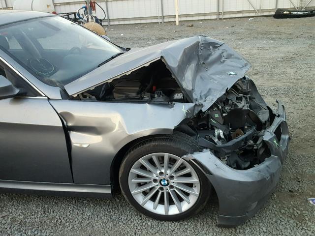 WBAPN7C51BA949647 - 2011 BMW 335 D GRAY photo 9