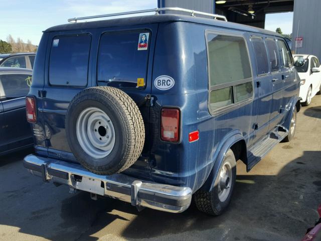 2B7HB21Y2NK100703 - 1992 DODGE RAM VAN B2 BLUE photo 4