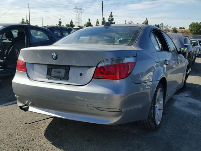 WBANE73576CM36856 - 2006 BMW 530 I GRAY photo 4