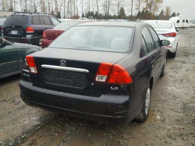 1HGES16503L003185 - 2003 HONDA CIVIC LX BLACK photo 4