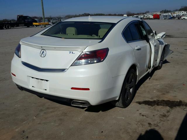 19UUA8F72EA004684 - 2014 ACURA TL ADVANCE WHITE photo 4