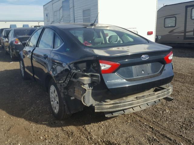 3FA6P0G78ER365936 - 2014 FORD FUSION S BLACK photo 3