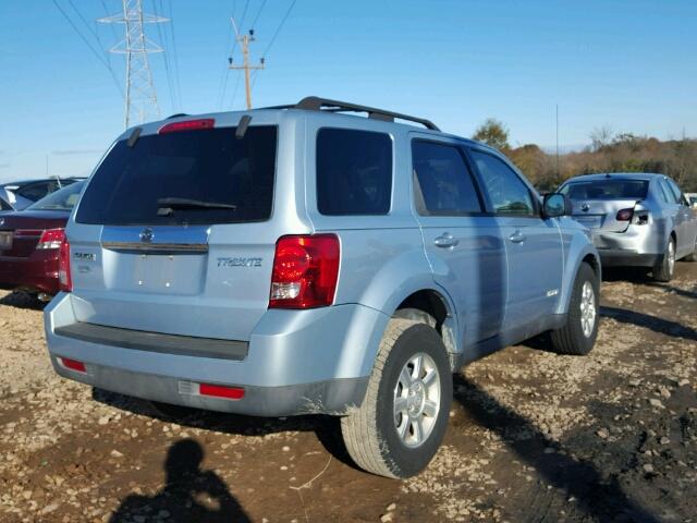 4F2CZ02Z68KM11918 - 2008 MAZDA TRIBUTE I BLUE photo 4