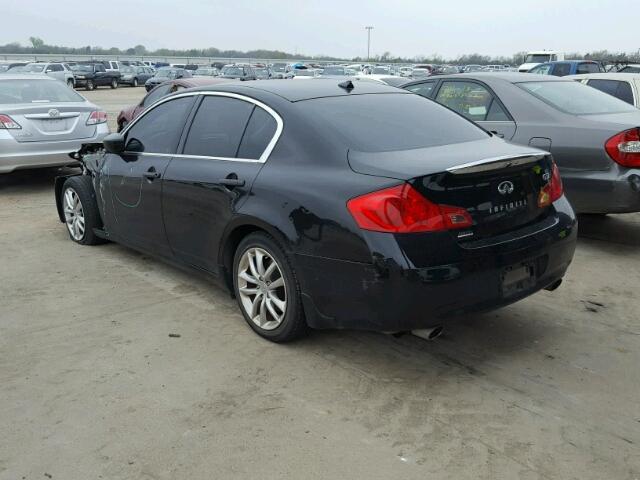 JNKCV61E49M304917 - 2009 INFINITI G37 BASE BLACK photo 3