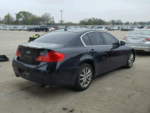 JNKCV61E49M304917 - 2009 INFINITI G37 BASE BLACK photo 4