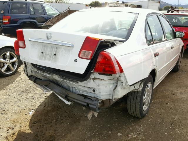 1HGES16531L036694 - 2001 HONDA CIVIC LX WHITE photo 4