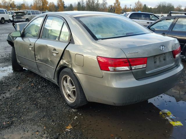 5NPET46C47H190582 - 2007 HYUNDAI SONATA GLS GOLD photo 3