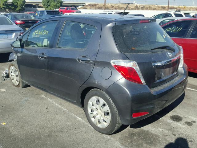 JTDKTUD35CD537004 - 2012 TOYOTA YARIS GRAY photo 3