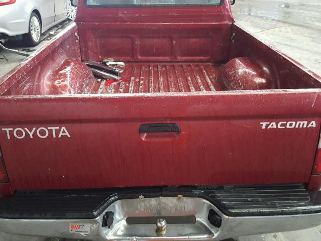 4TANL42N5YZ584802 - 2000 TOYOTA TACOMA RED photo 6