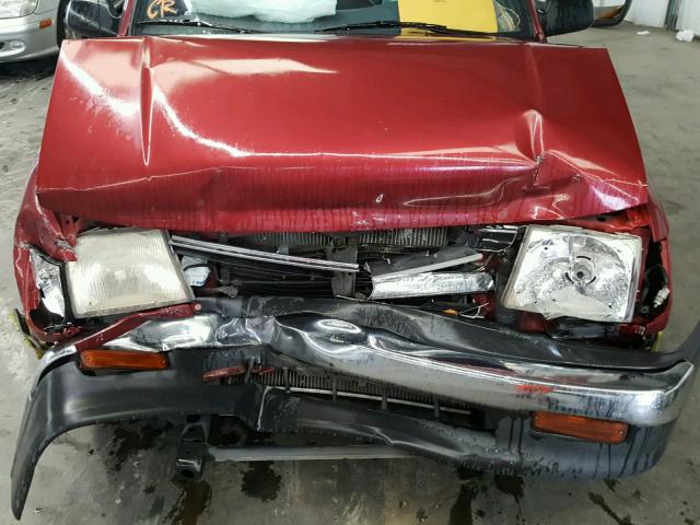 4TANL42N5YZ584802 - 2000 TOYOTA TACOMA RED photo 7