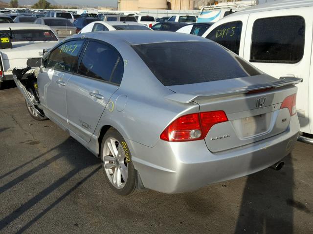 2HGFA55537H702961 - 2007 HONDA CIVIC SI SILVER photo 3