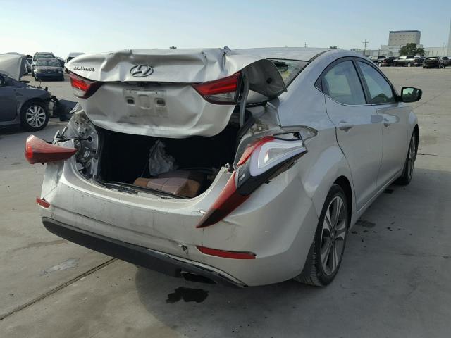 KMHDH4AH3EU077365 - 2014 HYUNDAI ELANTRA SE GRAY photo 4