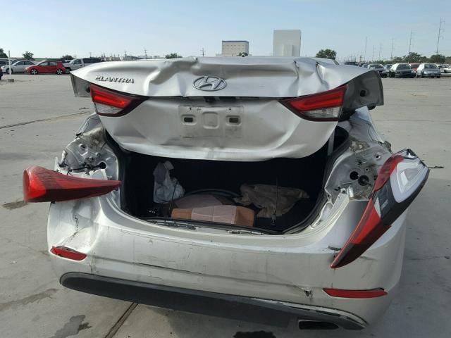 KMHDH4AH3EU077365 - 2014 HYUNDAI ELANTRA SE GRAY photo 9