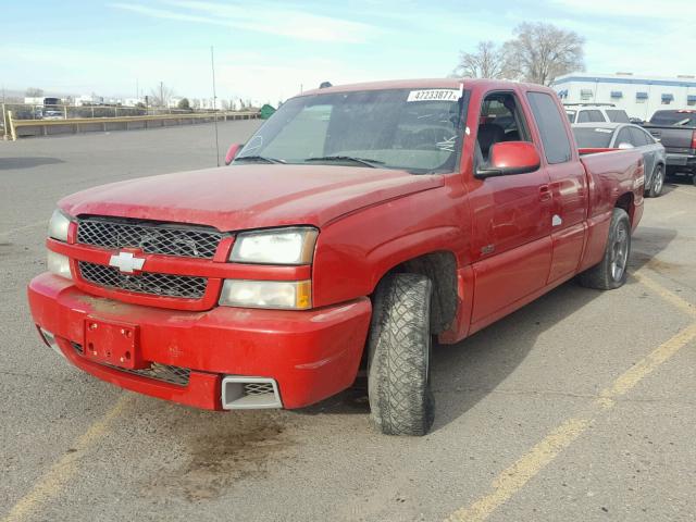 2GCEK19N651146595 - 2005 CHEVROLET SILVERADO RED photo 2