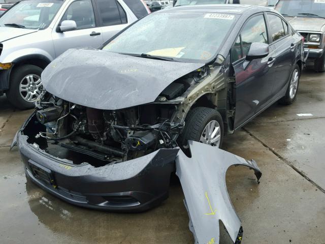 2HGFB2F90CH592670 - 2012 HONDA CIVIC EXL GRAY photo 2