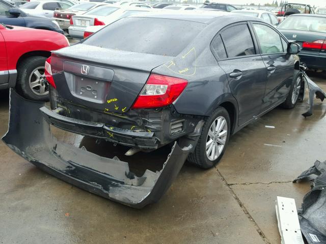 2HGFB2F90CH592670 - 2012 HONDA CIVIC EXL GRAY photo 4