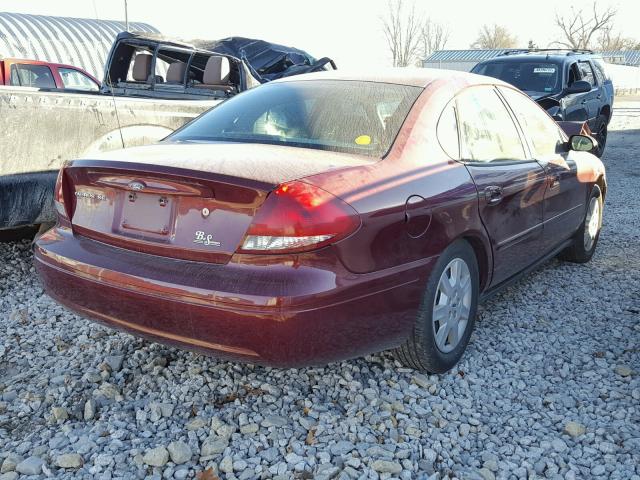 1FAFP53U55A307866 - 2005 FORD TAURUS SE MAROON photo 4