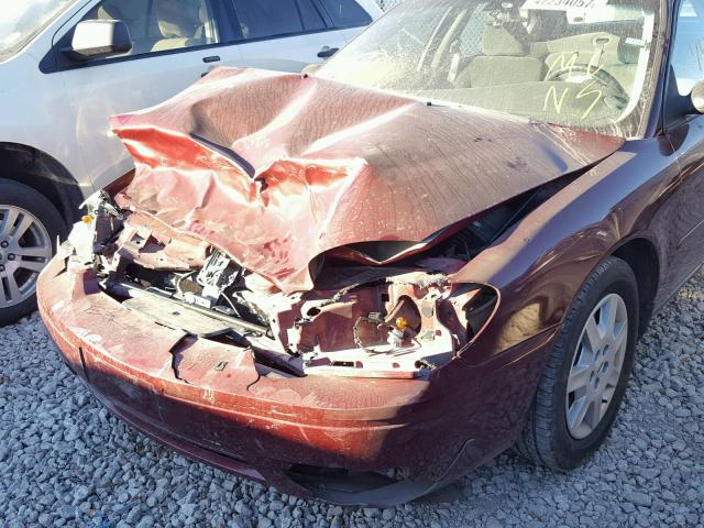 1FAFP53U55A307866 - 2005 FORD TAURUS SE MAROON photo 9