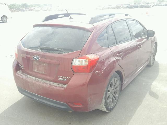 JF1GPAL67E8290316 - 2014 SUBARU IMPREZA SP RED photo 4