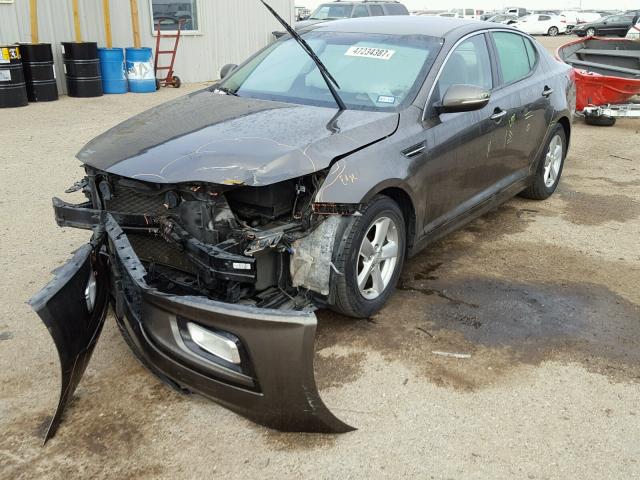 5XXGM4A73EG269914 - 2014 KIA OPTIMA LX BROWN photo 2