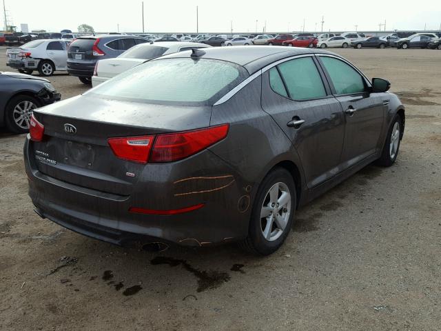 5XXGM4A73EG269914 - 2014 KIA OPTIMA LX BROWN photo 4