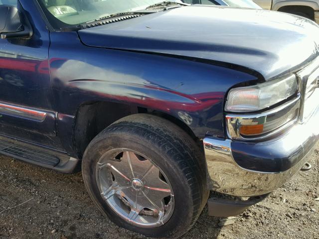 1GKEC13T81R206225 - 2001 GMC YUKON BLUE photo 10