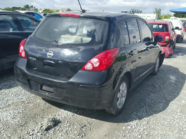 3N1BC13E87L377298 - 2007 NISSAN VERSA S BLACK photo 4