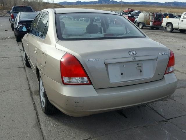 KMHDN45D33U556415 - 2003 HYUNDAI ELANTRA GL BROWN photo 3