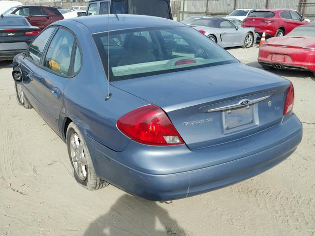 1FAFP55U1YA134140 - 2000 FORD TAURUS SES BLUE photo 3